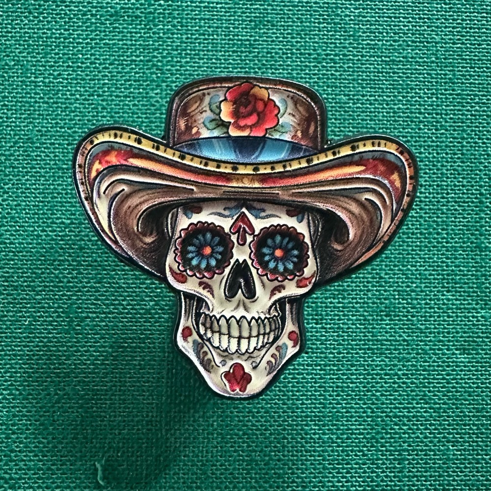 Colorful Sugar Skull Enamel Pin